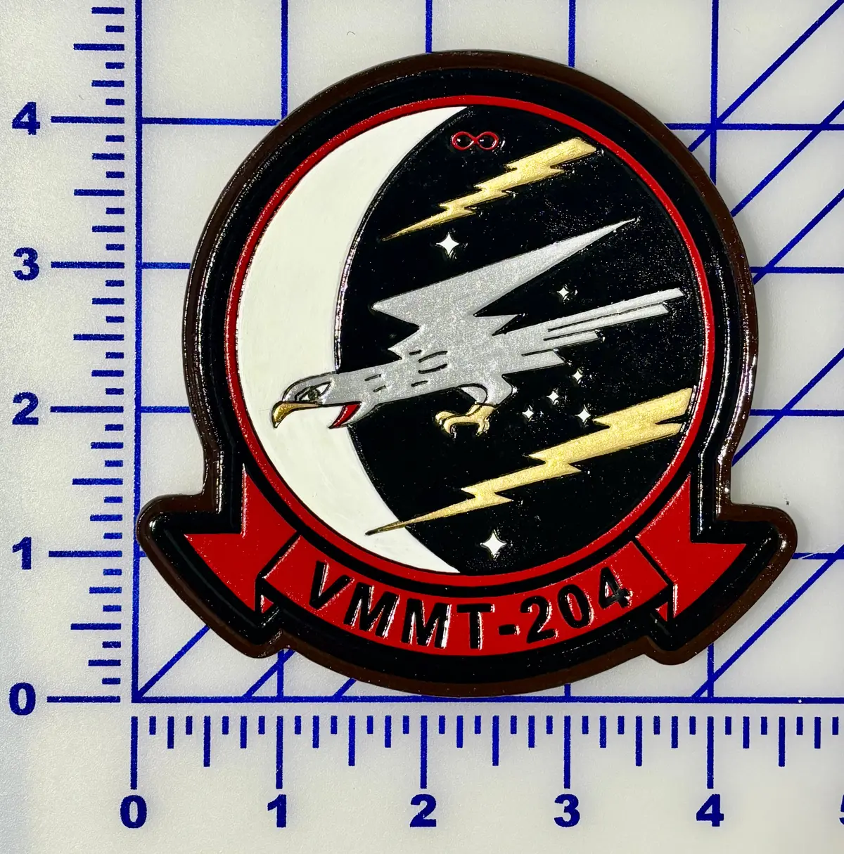 Officially Licensed Usmc Vmmt-204 Raptors Leather Patches 2