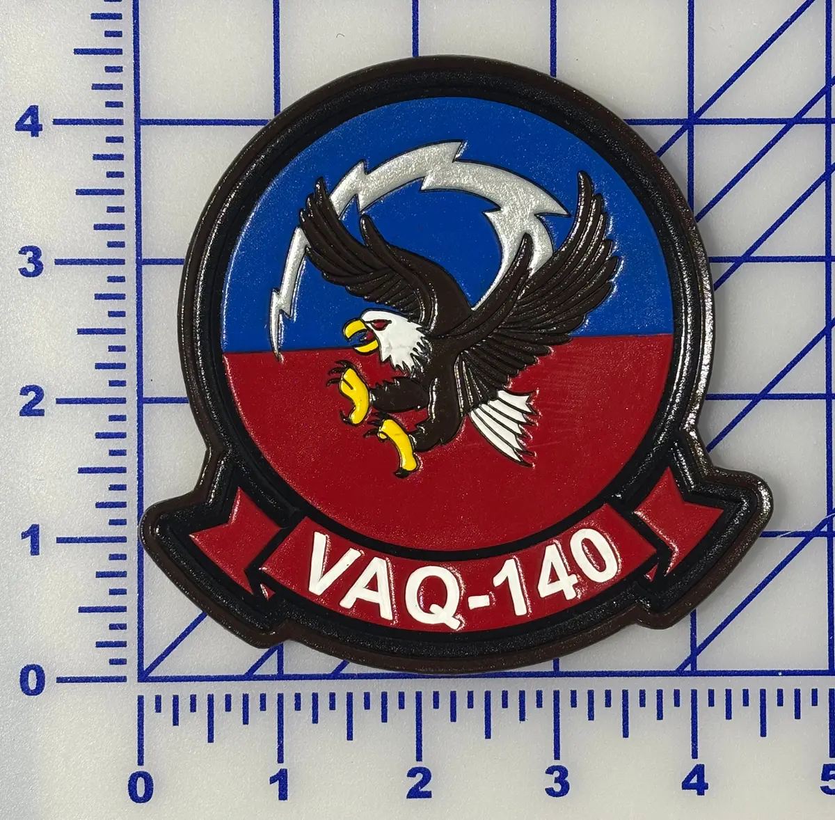 Officially Licensed Us Navy Vaq-140 Patriots Leather Patches 2