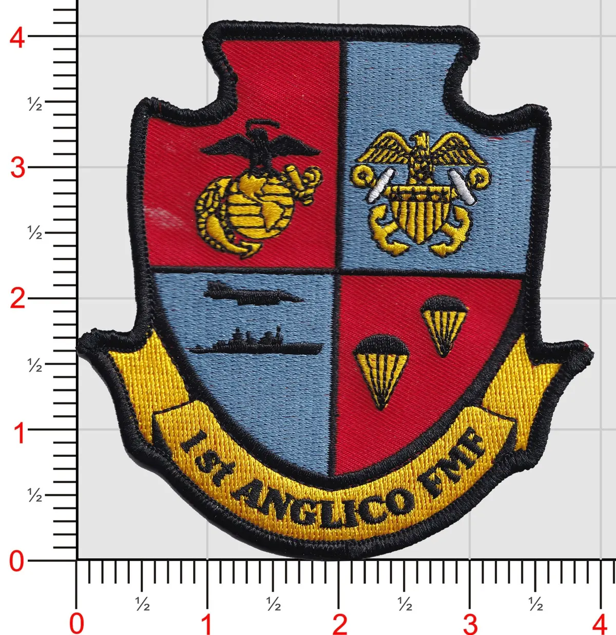 Officially Licensed Usmc 1St Anglico Fmf Patch 1