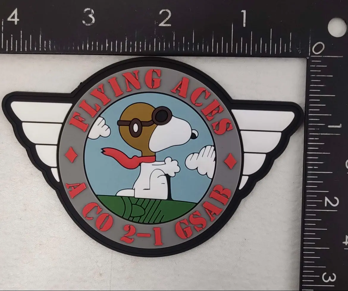 Official Us Army A Co 2-1 Gsab Flying Aces General Support Aviation Brigade Pvc Patch 1