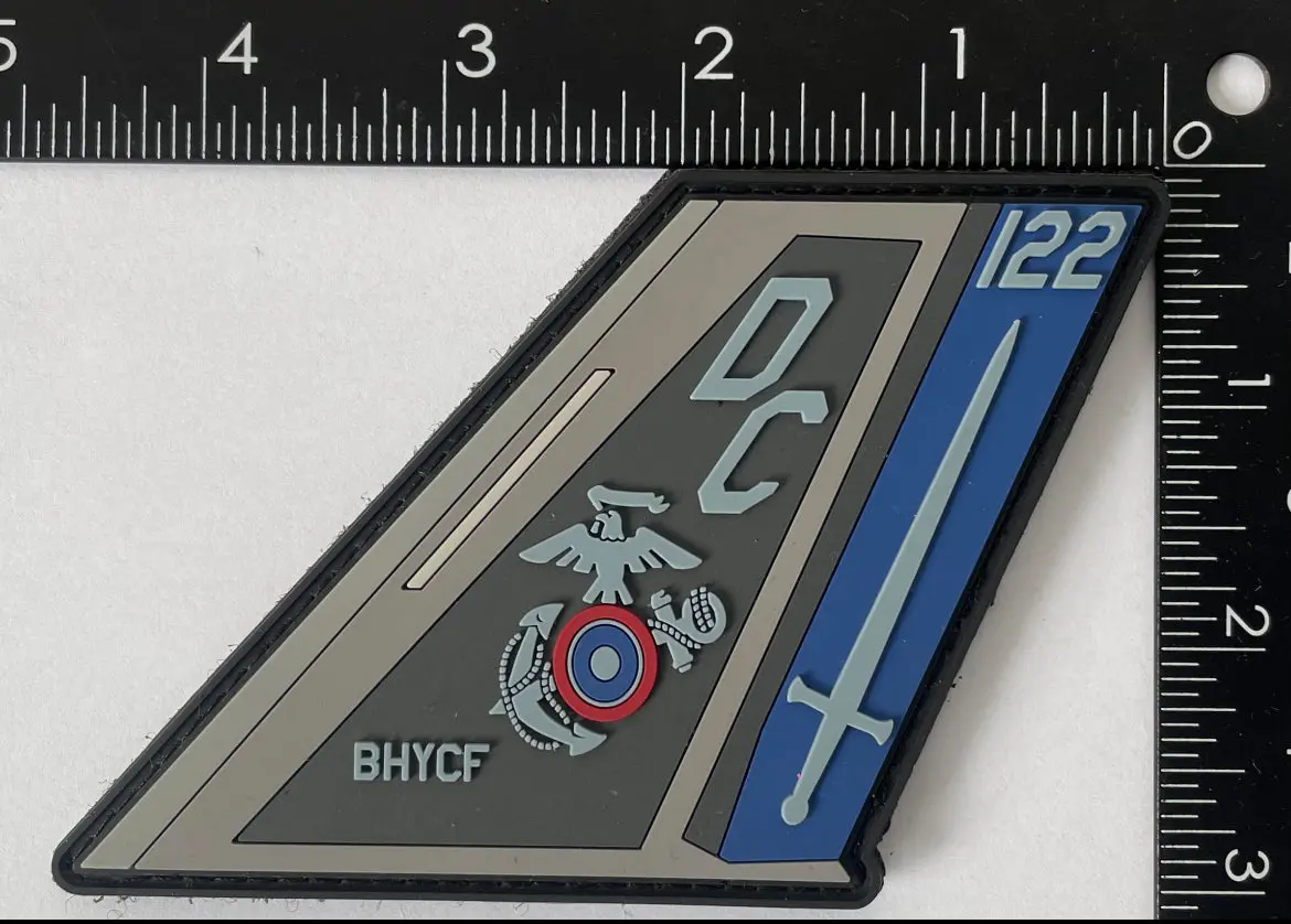 Official Vmfa-122 Flying Leathernecks Pvc Tail Flash Patch 1