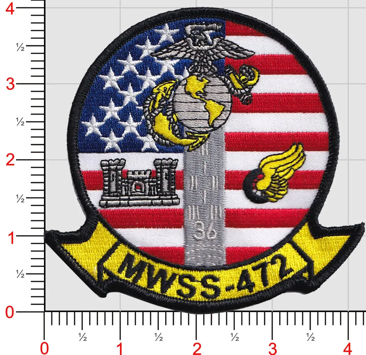 Officially Licensed Usmc Mwss-472 Patch 1