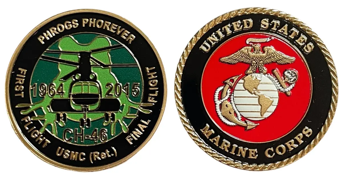 Officially Licensed Ch-46 Final Phrog Flight Coin 1