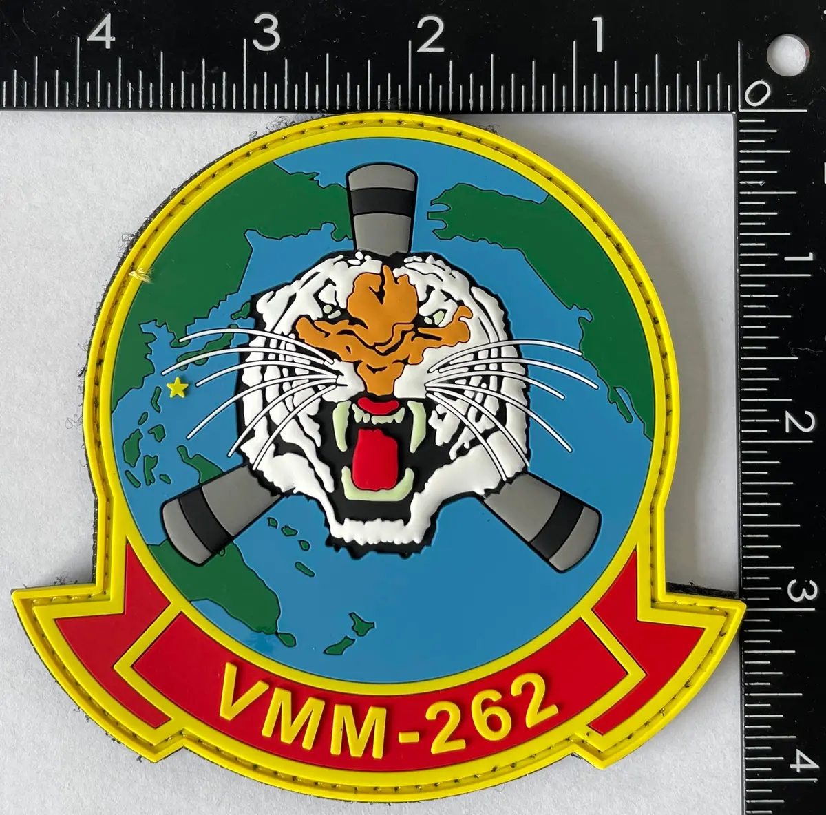 Officially Licensed Usmc Vmm-262 Flying Tigers Full Color Pvc Patch 1