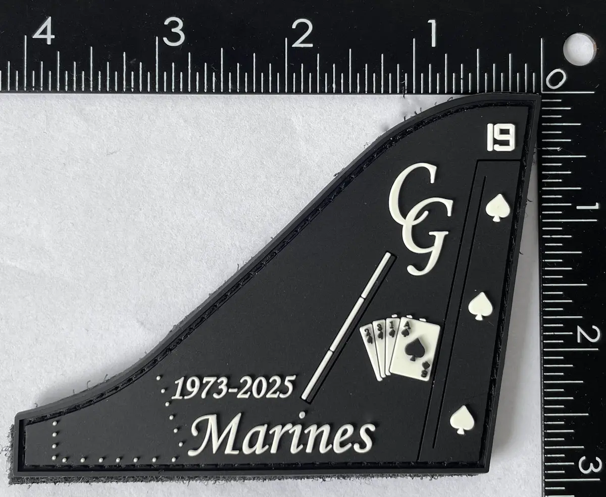 Official Vma-231 Ace Of Spades Retirement Tail Flash Pvc Glow Tail Flash Patch 1