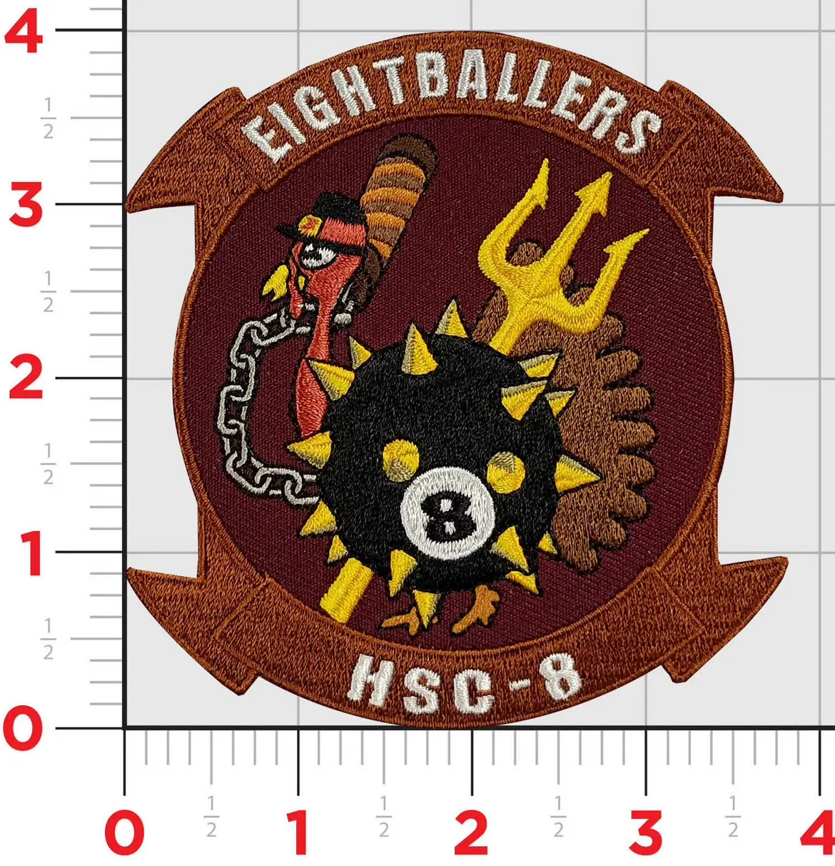 Official Hsc-8 Eightballers Thanksgiving Patch 2