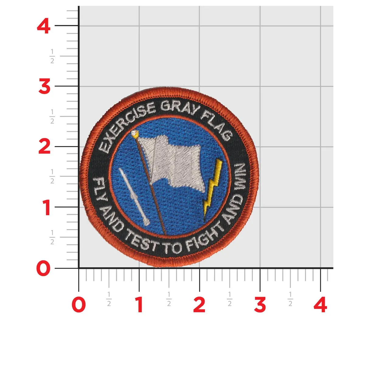 Official Us Navy Gray Flag Exercise Shoulder Patches 1