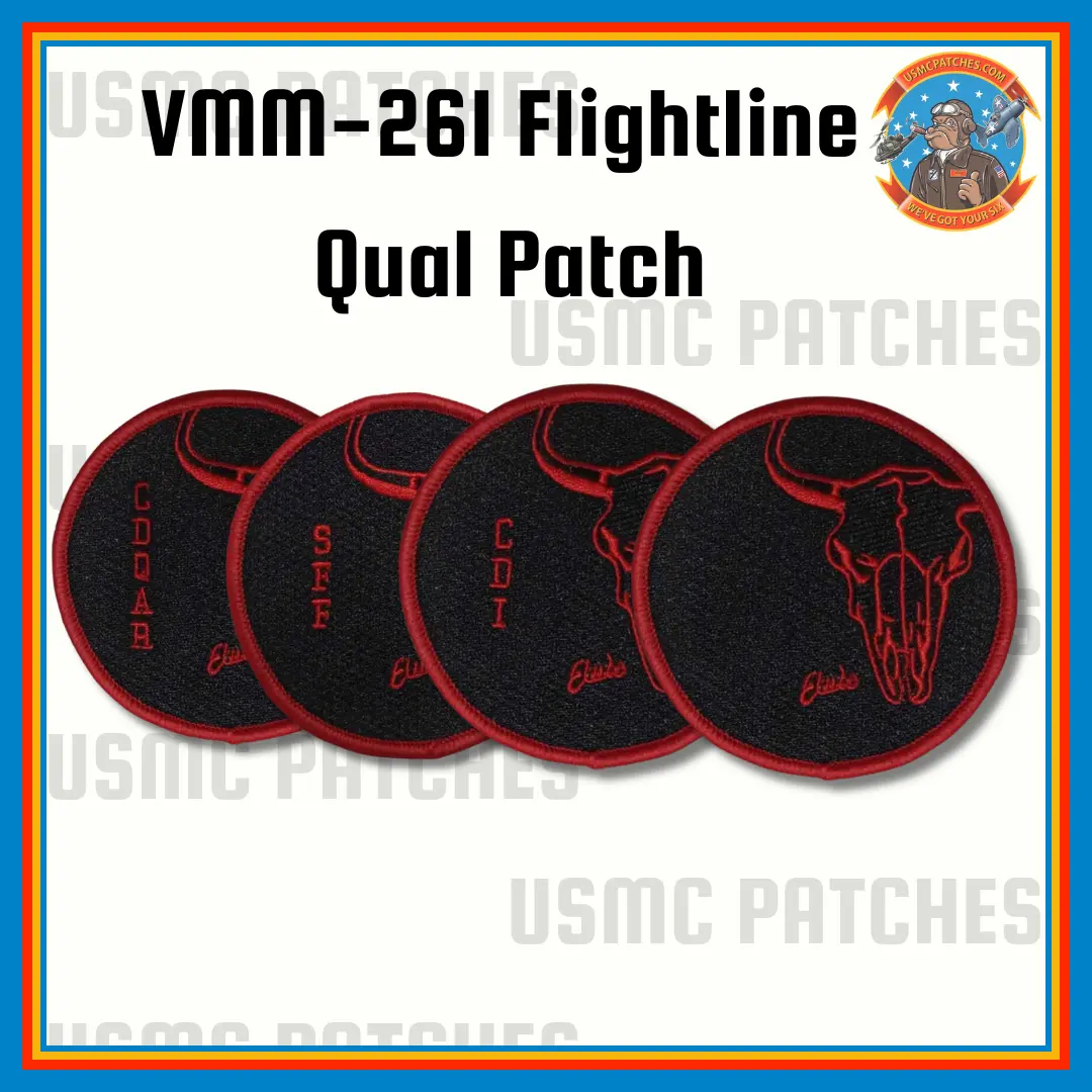 Official Vmm-261 Raging Bulls Flightline Qual Patch 1