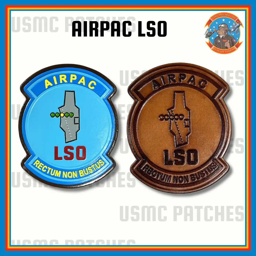 Official Us Navy Airpac Lso Leather Patch (L) 1