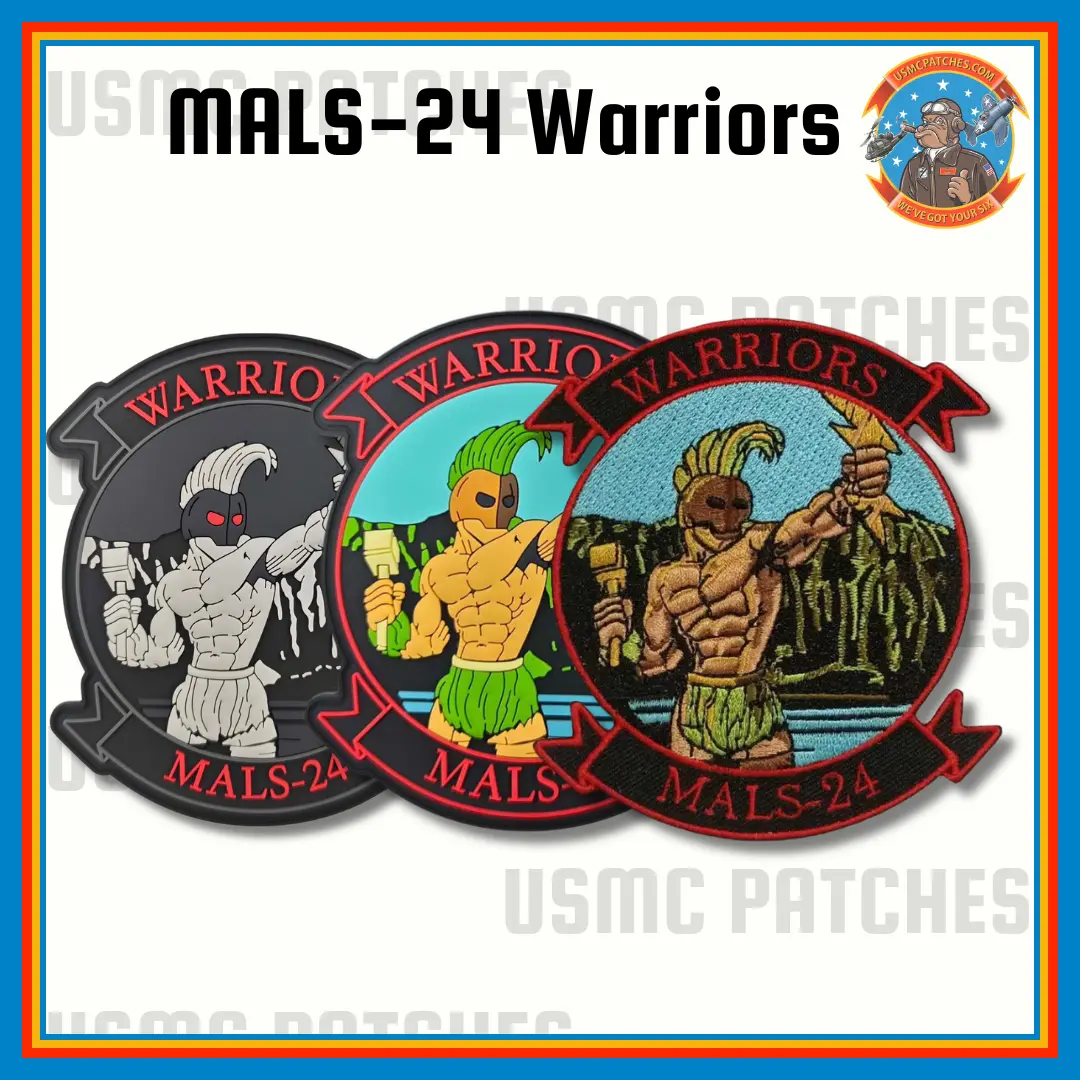 Officially Licensed Usmc Mals-24 Warriors Patches 1