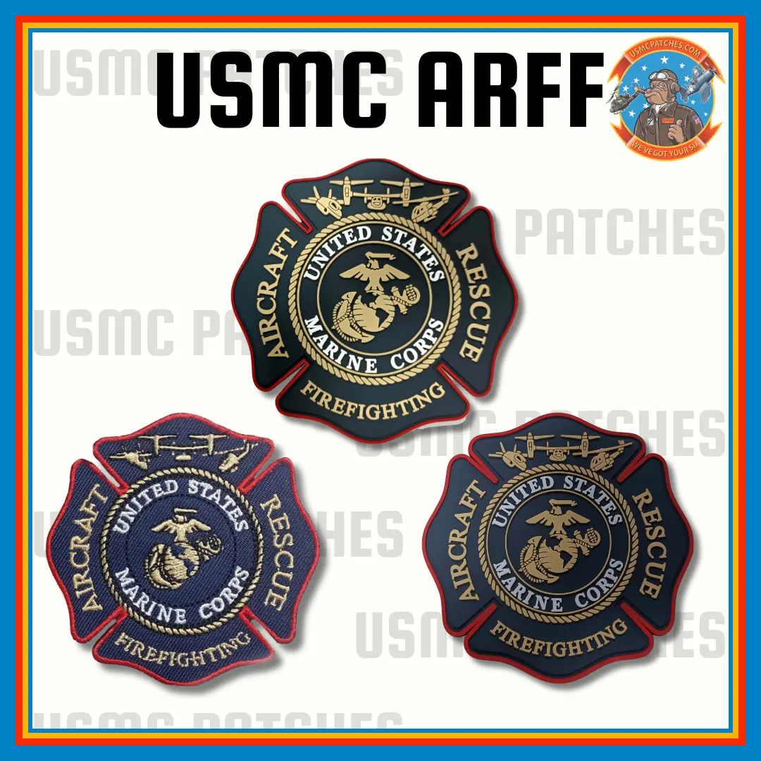 Officially Licensed Usmc Aircraft Rescue And Firefighting Patches 1