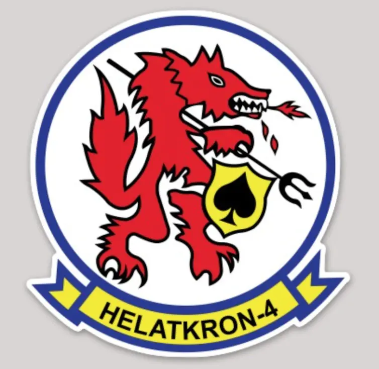 Officially Licensed Us Navy Hal-4 Red Wolves Stickers 1