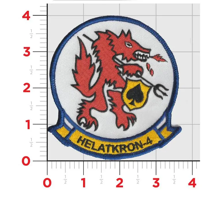 Officially Licensed Us Navy Hal-4 Red Wolves Patch 1