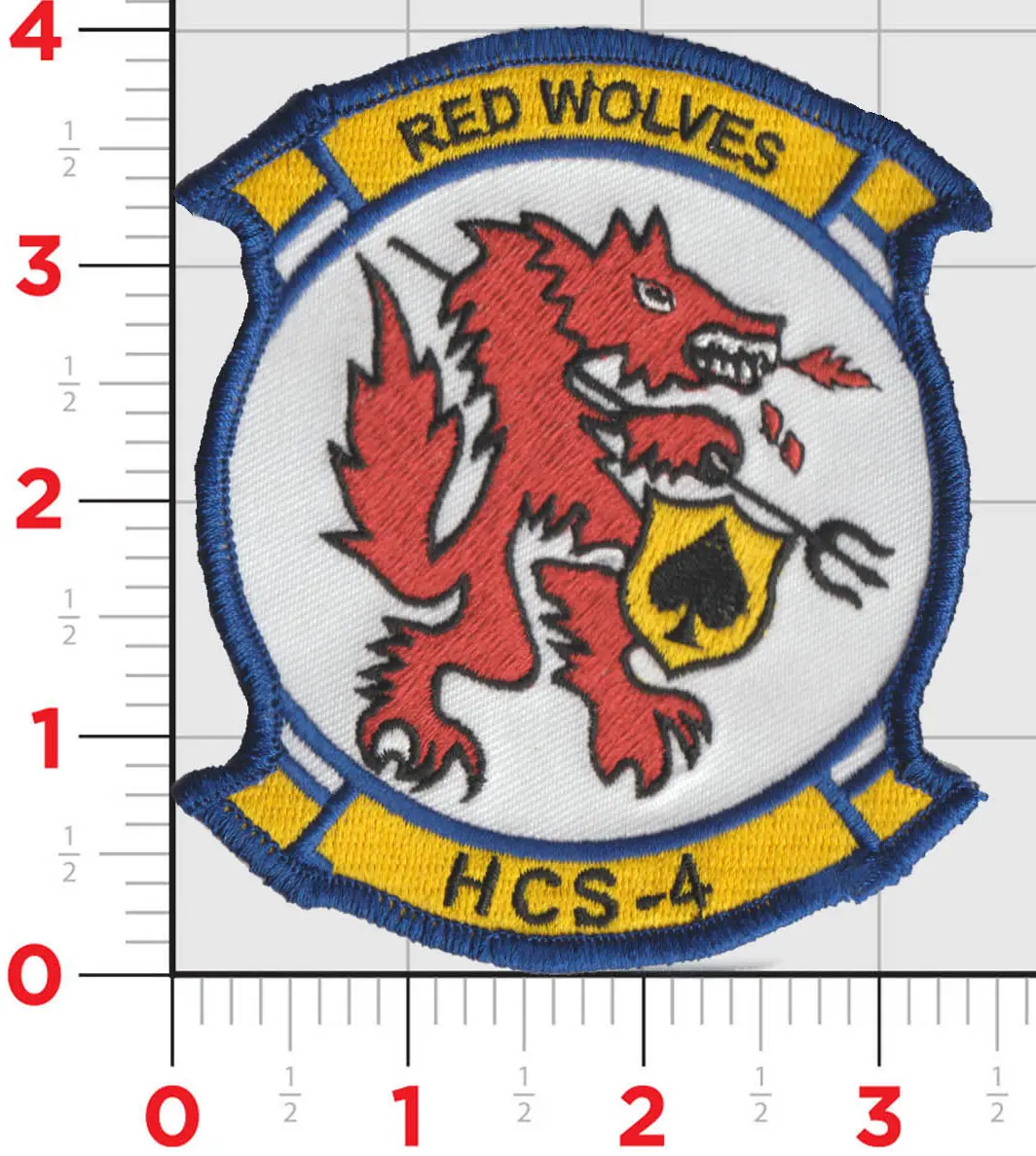 Officially Licensed Us Navy Hcs-4 Red Wolves Patch 1