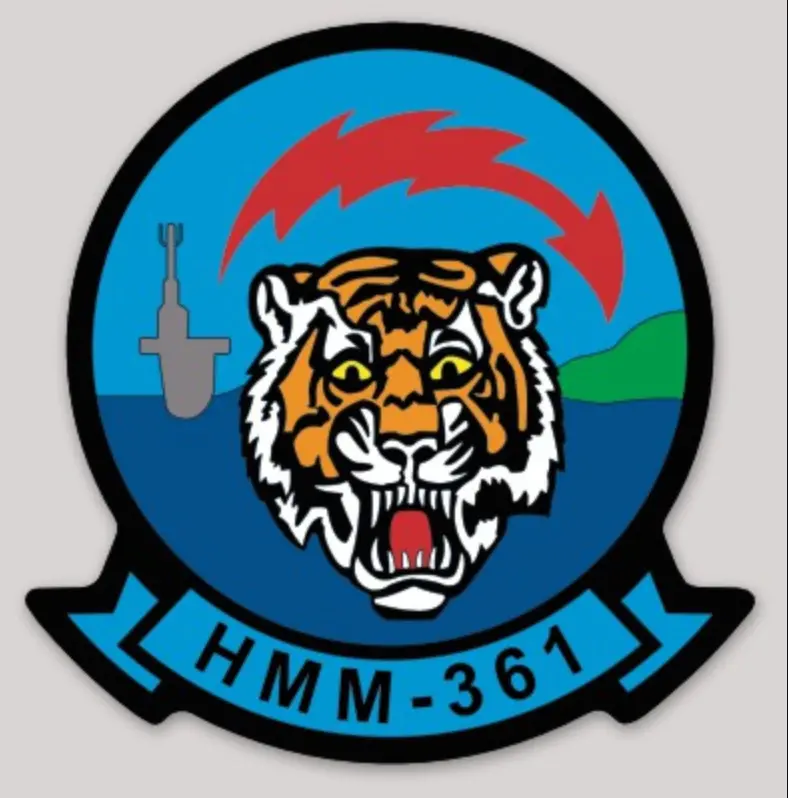 Officially Licensed Hmm-361 Flying Tigers Squadron Sticker 1