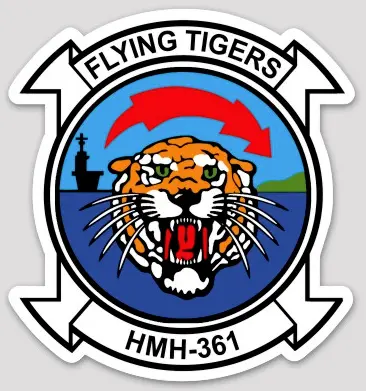 Officially Licensed Usmc Hmh-361 Flying Tigers Sticker 1