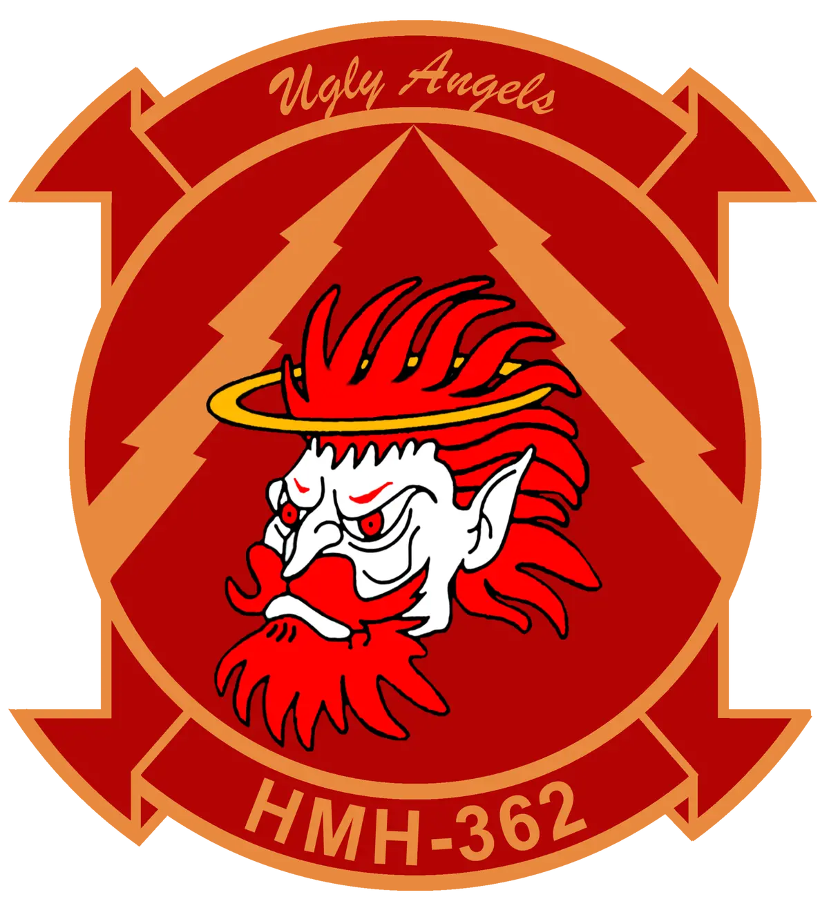 Officially Licensed Usmc Hmh-362 Ugly Angels 1996 Sticker 1
