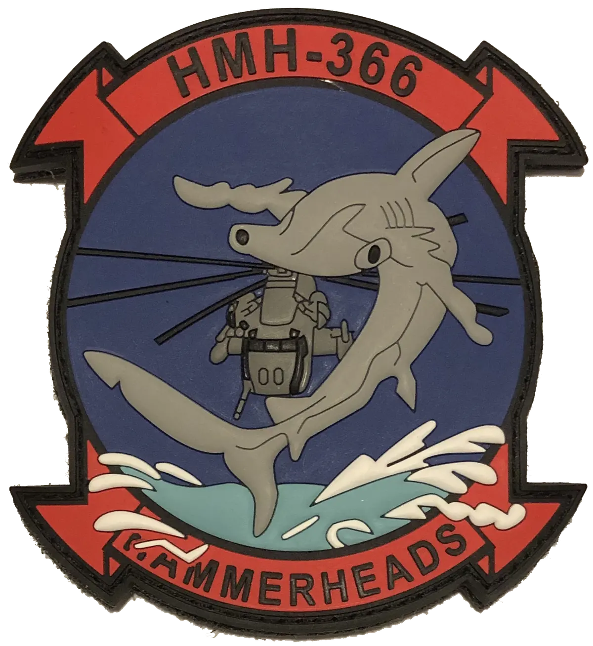 Officially Licensed Usmc Hmh-366 Hammerheads Pvc Squadron Patch 2
