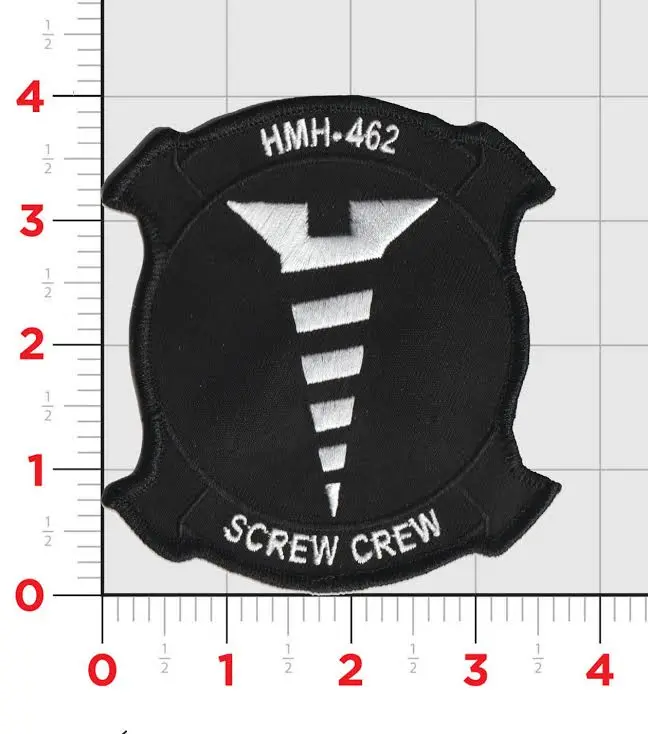 Officially Licensed Usmc Hmh-462 Screw Crew Chest Patch 1