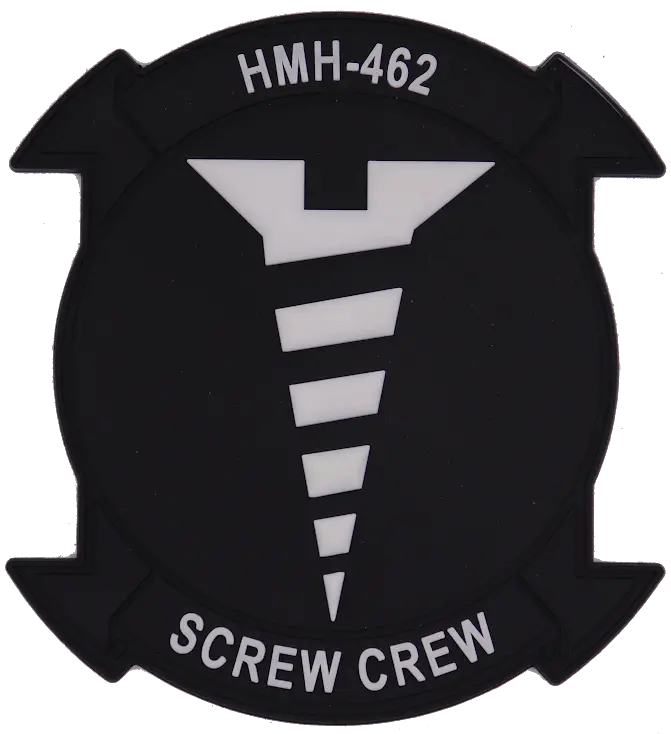 Officially Licensed Hmh-462 Screw Crew Pvc Glow Patch 1