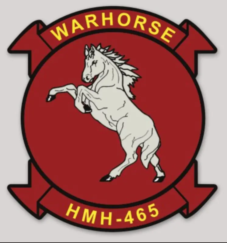Officially Licensed Usmc Hmh-465 Warhorse Sticker 1