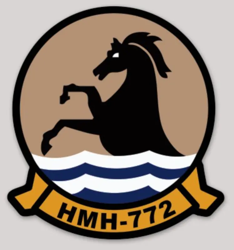 Officially Licensed Usmc Hmh-772 Hustlers Sticker 1