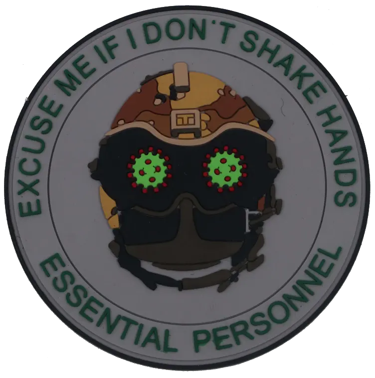 Excuse Me If I Don't Shake Hands Essential Personnel Pvc Patch 1