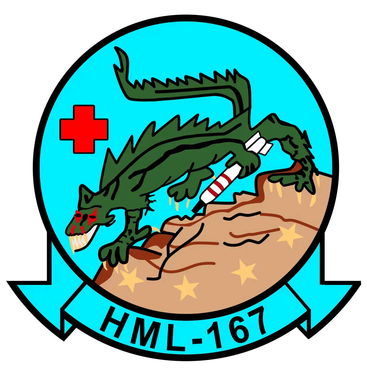Officially Licensed Usmc Hml-167 Warriors Sticker 1
