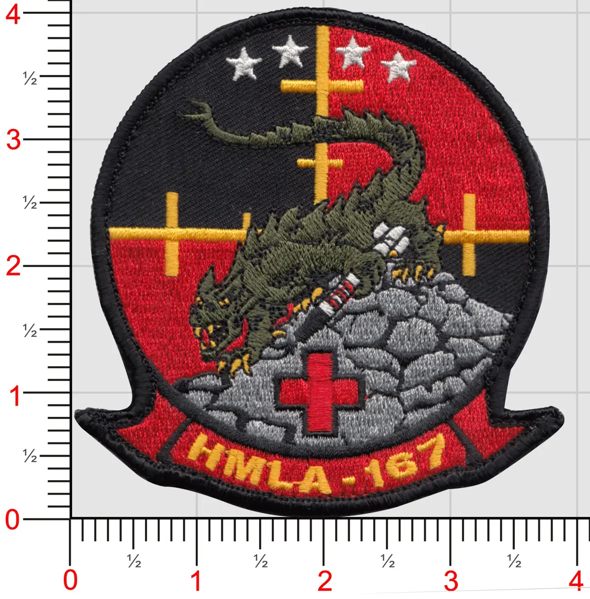 Officially Licensed Usmc Hmla-167 Warriors Squadron Patch 1