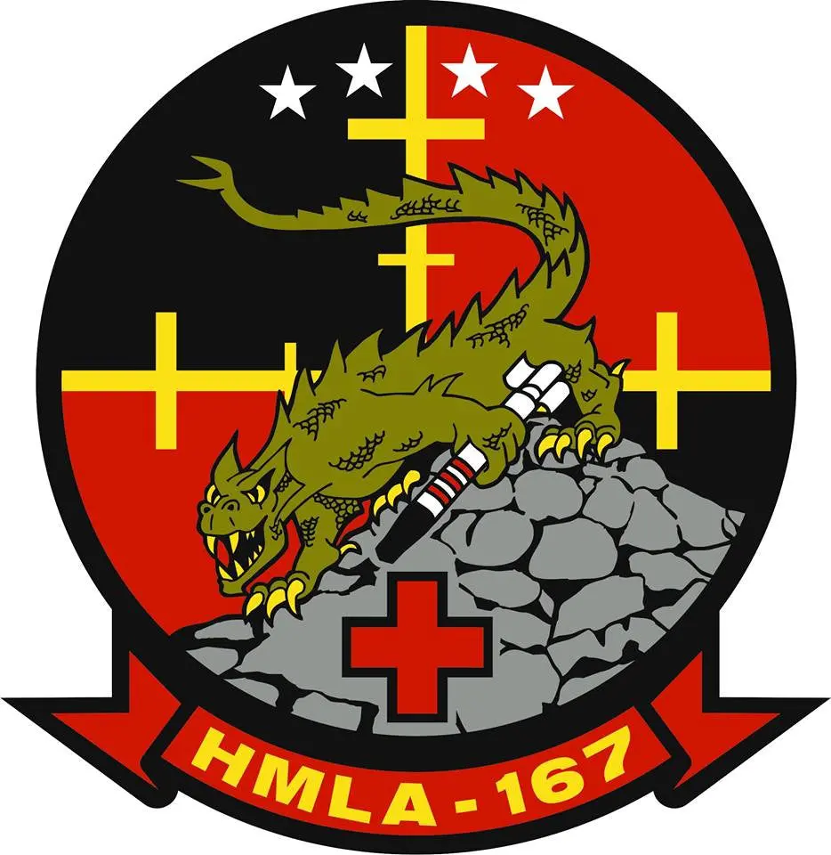 Officially Licensed Usmc Hmla-167 Warriors Sticker 1
