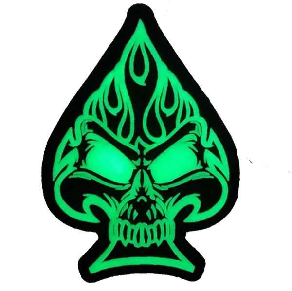 Official Hmla-267 Flagship (El Fuego) Skull Pvc Glow Patch 1