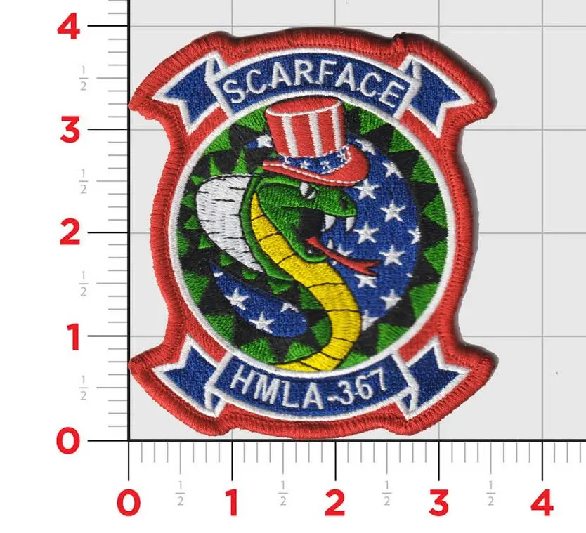 Officially Licensed Usmc Hmla-367 Scarface 4Th Of July Patch 1