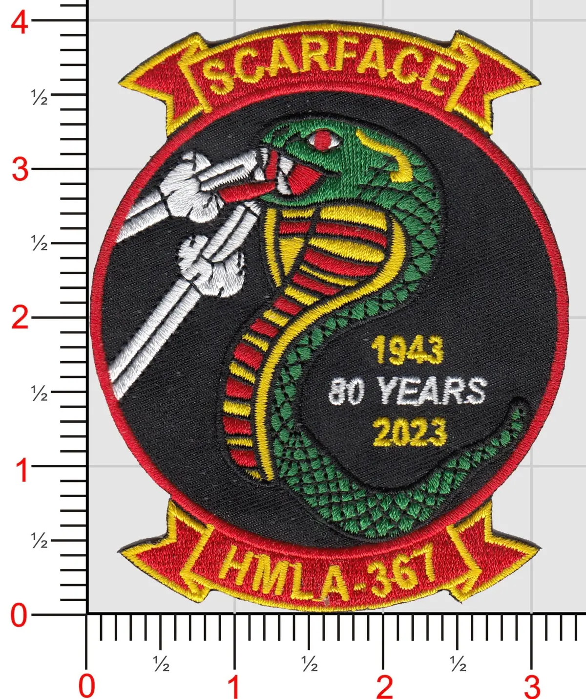 Officially Licensed Hmla-367 Scarface 80Th Anniversary Patch 1