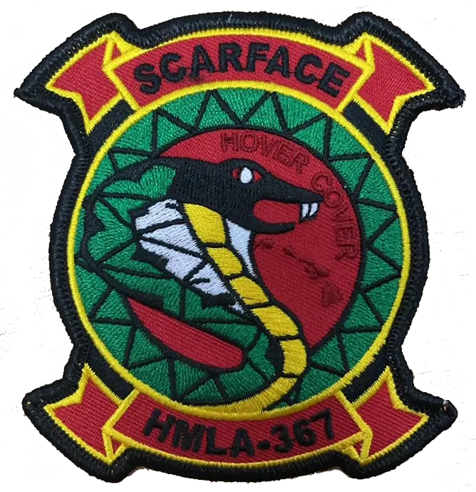 Officially Licensed Usmc Hmla-367 Scarface Hover Cover Throwback Patch 1