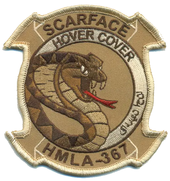 Officially Licensed Usmc Hmla-367 Hover Cover Desert Patch 1