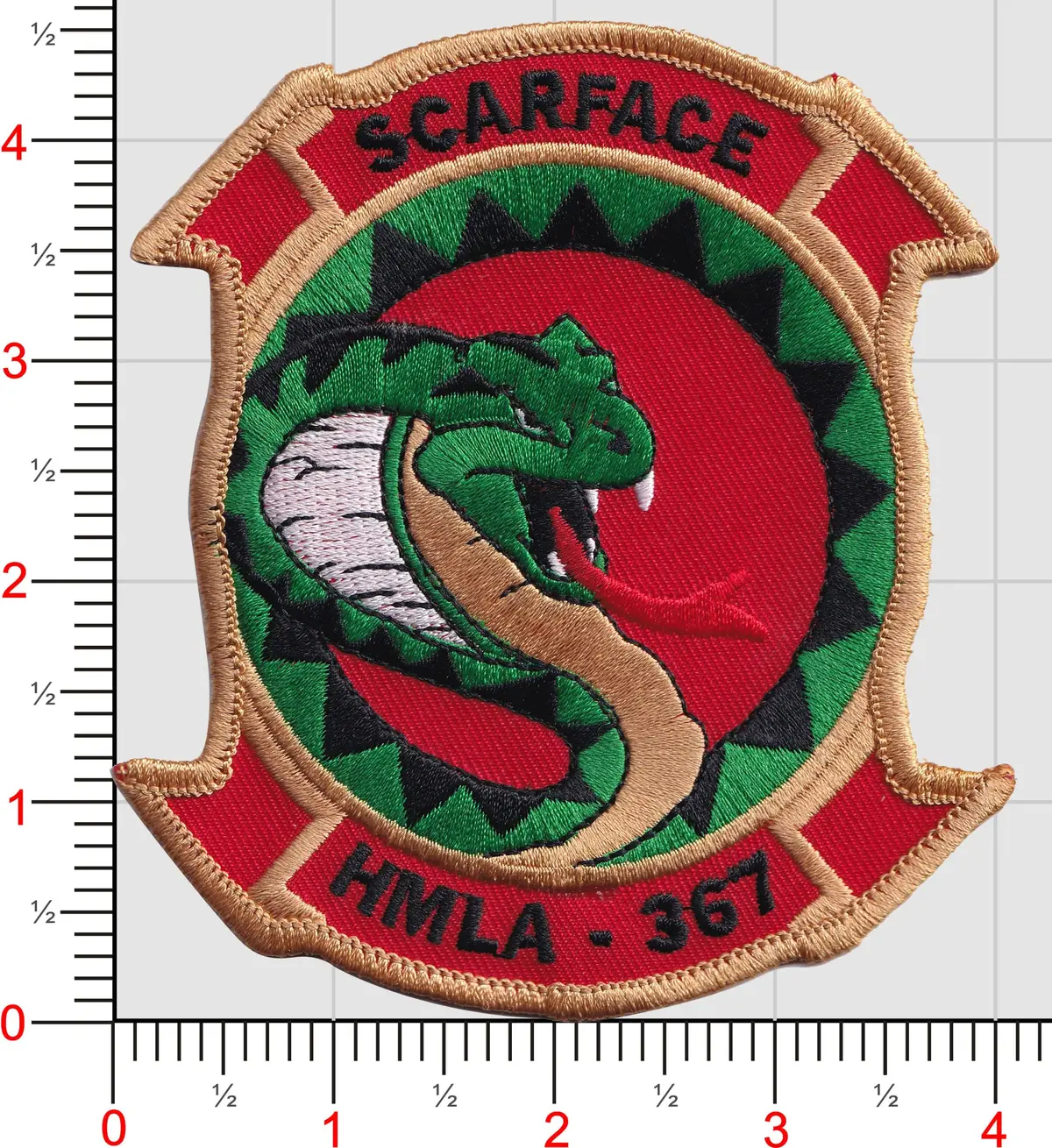 Officially Licensed Usmc Hmla-367 Scarface Patch 1