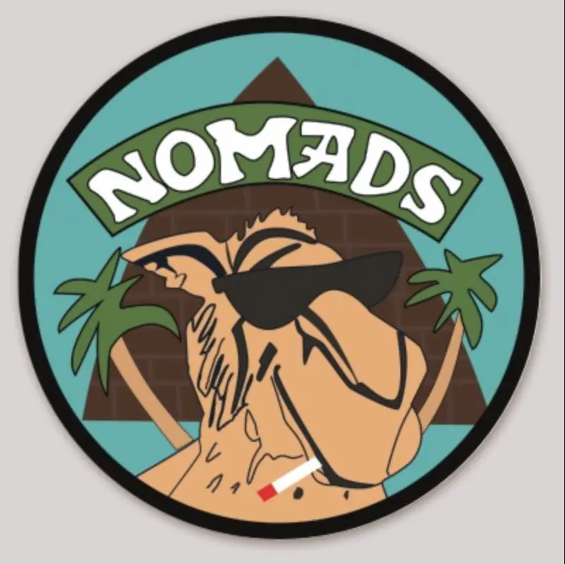 Official Hmla-773 Det A Nomads Round Sticker 1