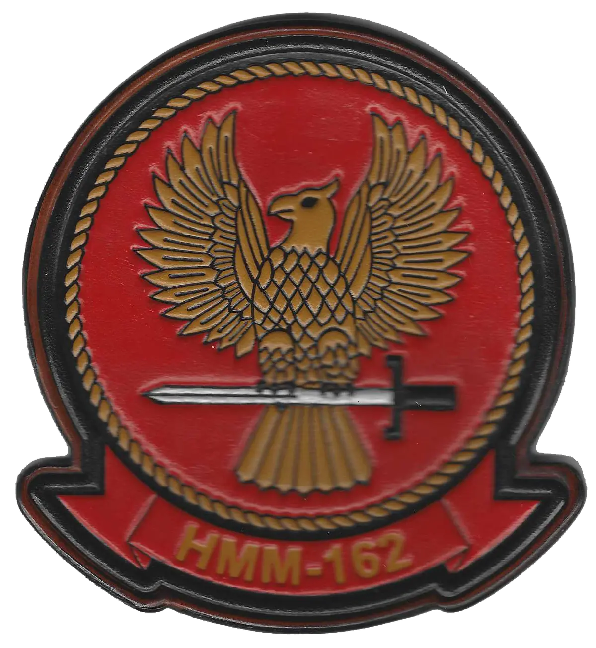 Officially Licensed Usmc Hmm-162 Golden Eagles Leather Patches 2