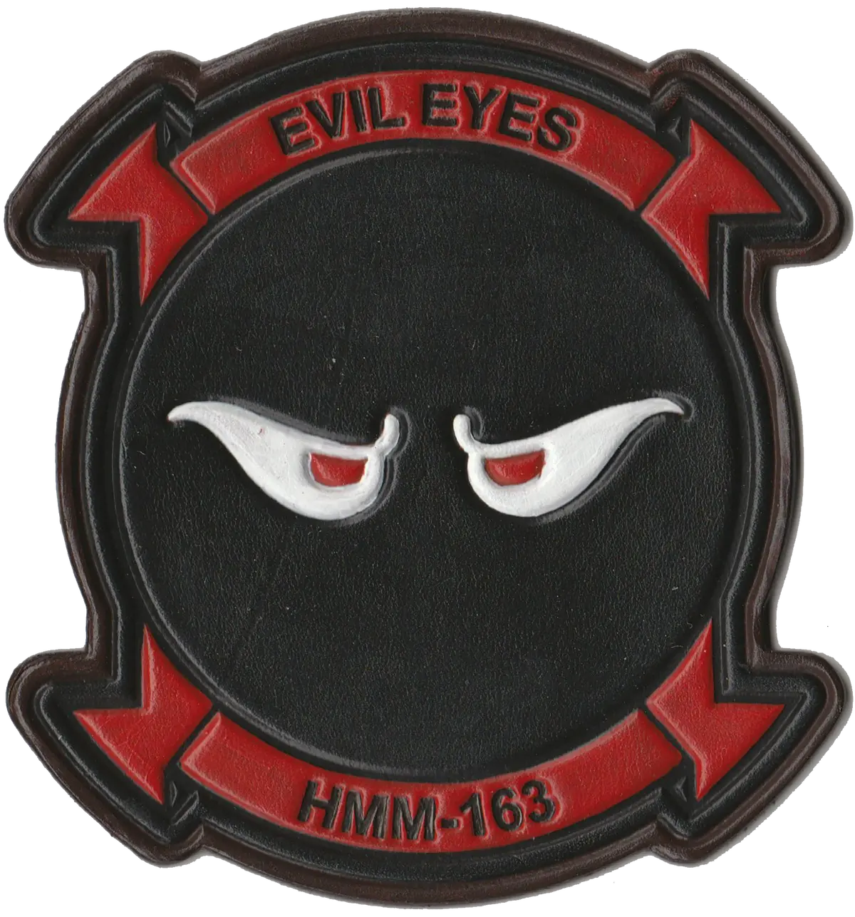 Officially Licensed Hmm-163 Evil Eyes Hand Painted Leather Patch 1