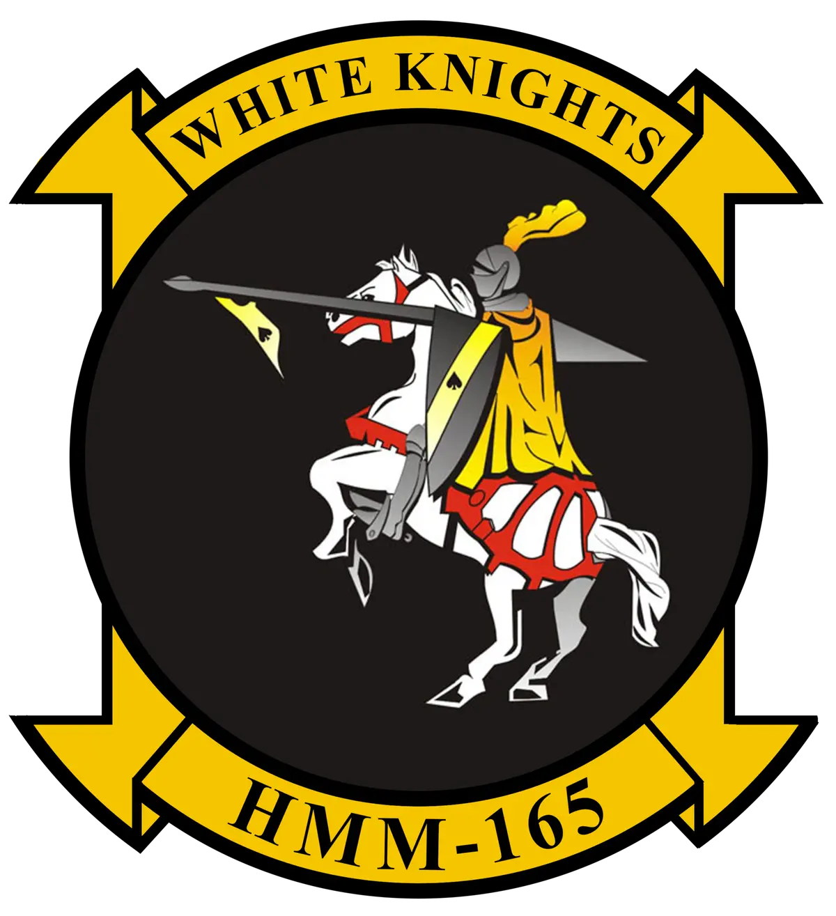 Officially Licensed Usmc Hmm-165 White Knights Sticker 1