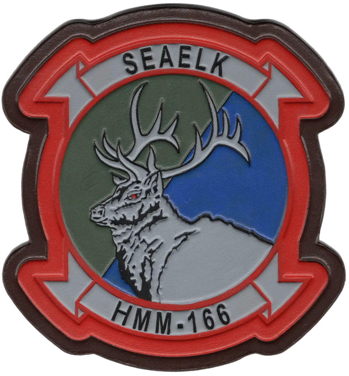 Officially Licensed Hmm-166 Seaelks Hand Painted Leather Patch 1