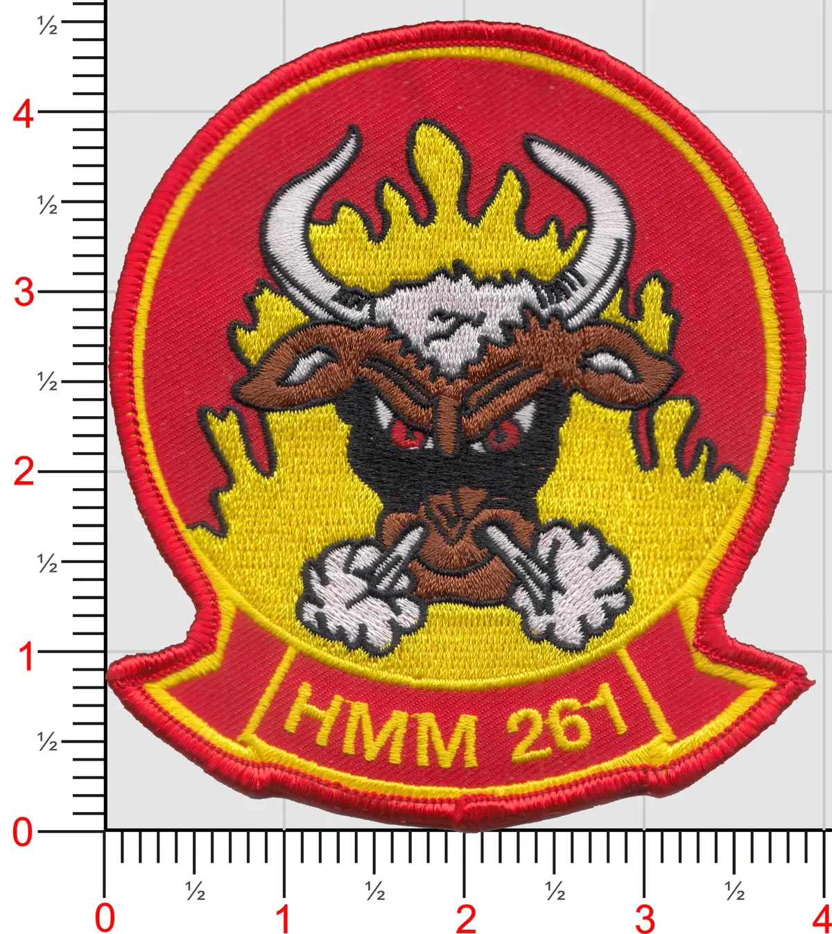 Officially Licensed Usmc Hmm-261 Raging Bulls Patches 1