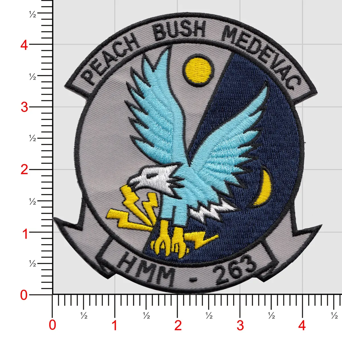 Officially Licensed Usmc Hmm-263 Thunder Eagles Peach Bush Medevac Patch 1