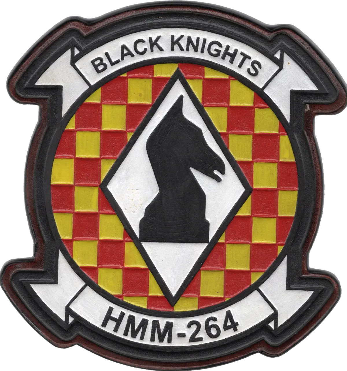Officially Licensed Hmm-264 Black Knights Leather Patch 2