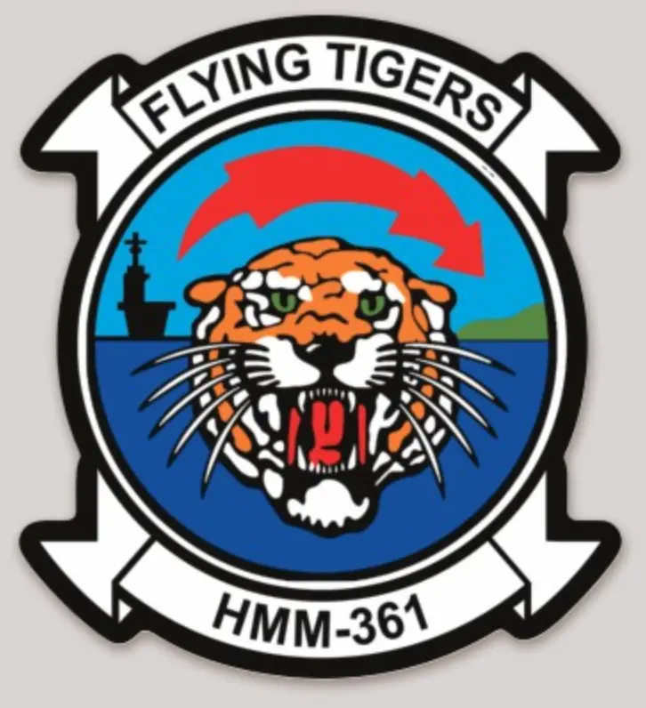 Officially Licensed Usmc Hmm-361 Flying Tigers Sticker 1