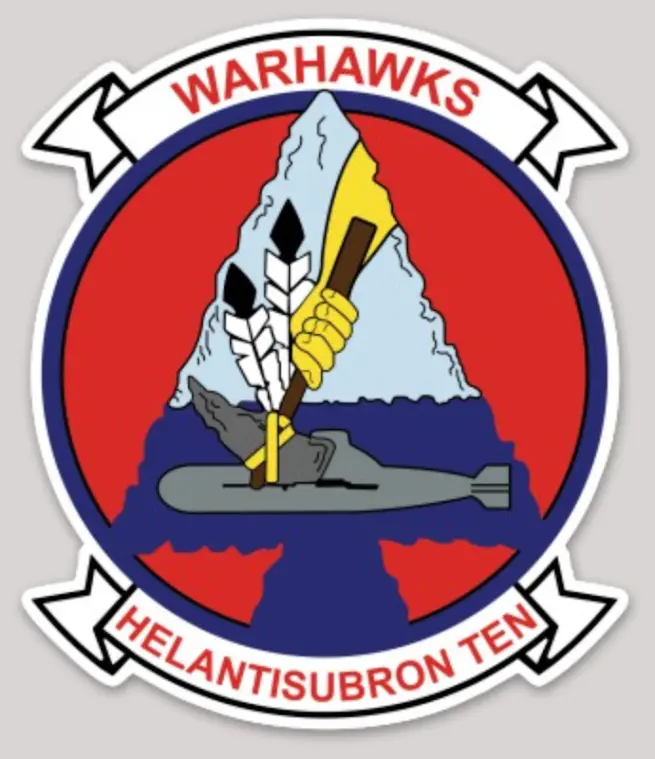 Officially Licensed Us Navy Hs-10 Warhawks Sticker 1
