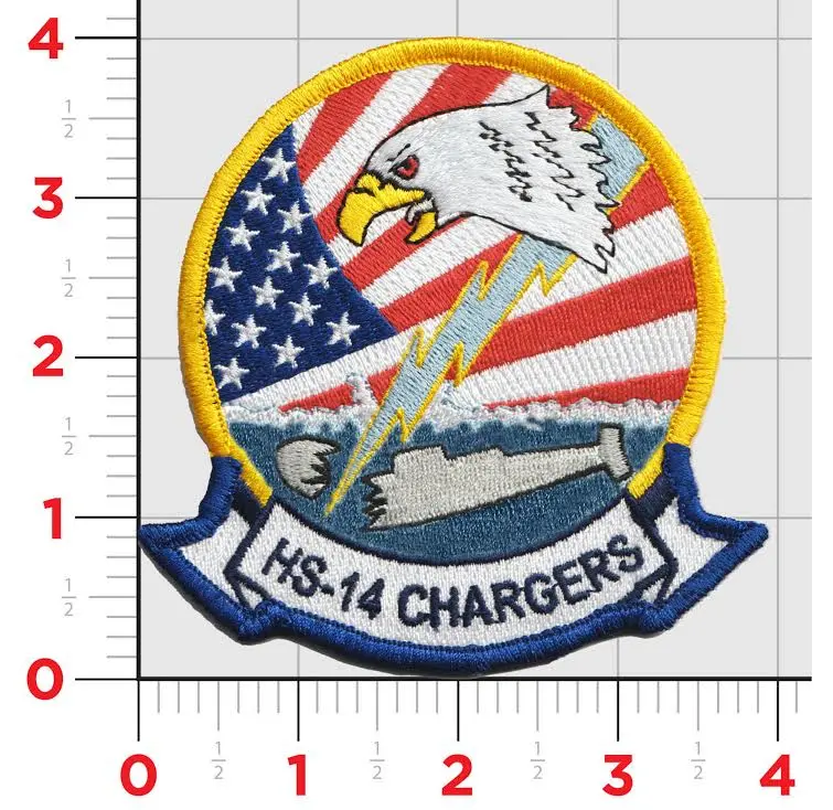 Officially Licensed Us Navy Hs-14 Chargers Patch 1