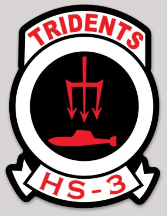 Officially Licensed Us Navy Hs-3 Tridents Sticker 1