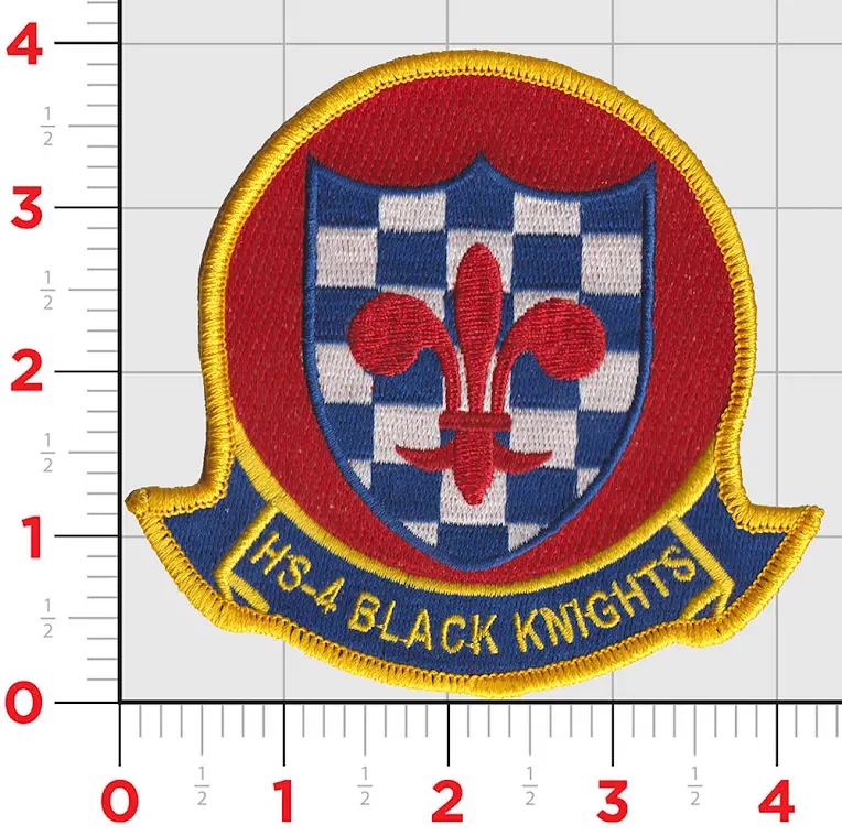 Officially Licensed Us Navy Hs-4 Black Knights Patch 1