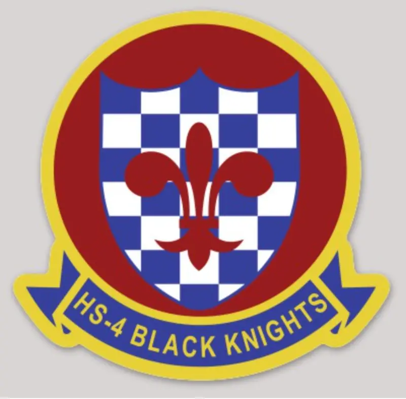 Officially Licensed Us Navy Hs-4 Black Knights Squadron Sticker 1